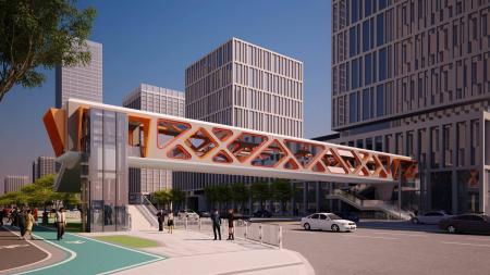 Bridge 3ds max vray exterior scene model 0046