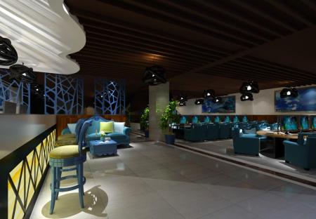 Internet Cafe 3ds max vray interior scene model 01