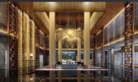 Hotel hall 3ds max vray interior scene model 0016