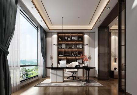 Home office 3ds max vray interior scene model 0026