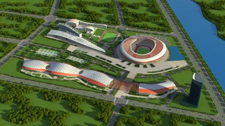 Stadium 3ds max vray exterior scene model 0005