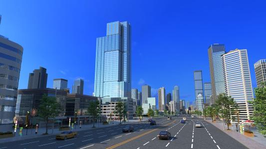 Modern City City Street 3ds max vray exterior scen