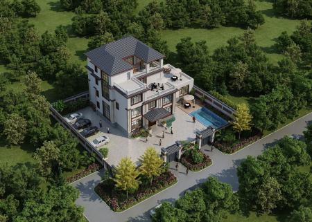 Modern Detached House Chinese Single Family House 