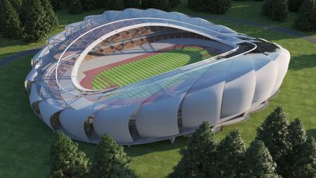 Stadium 3ds max vray exterior scene model 0035