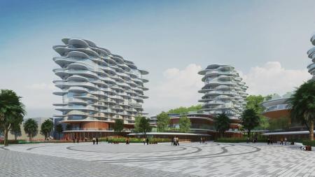 Hotel building 3ds max vray exterior scene model 0