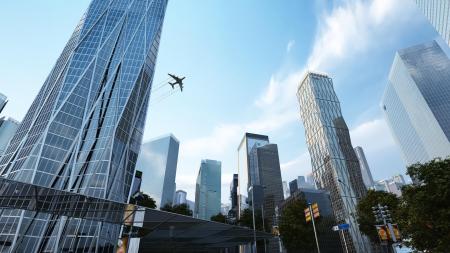 Modern Office building 3ds max vray exterior scene