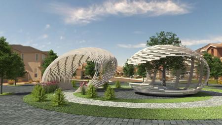 Modern Gallery frames 3ds max vray exterior scene 