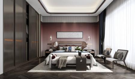 Bedroom 3ds max vray interior scene model 0006