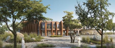 Gallery building 3ds max vray exterior scene model