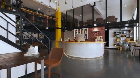 coffee shop 3ds max vray interior scene model 0048