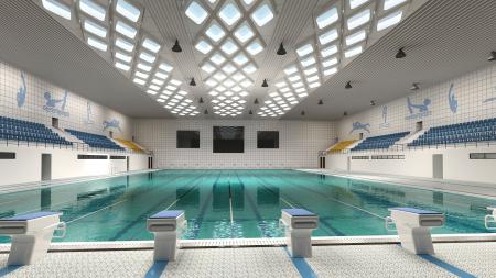 Swimming pool 3ds max vray interior scene model 00
