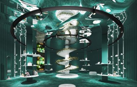 Shoe and bag store 3ds max vray interior scene mod