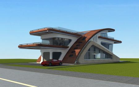 Villa 3ds max vray exterior scene model 0015