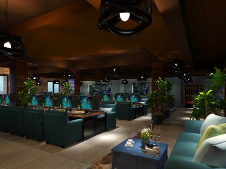 Internet Cafe 3ds max vray interior scene model 01