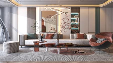 living room 3ds max vray interior scene model 0042