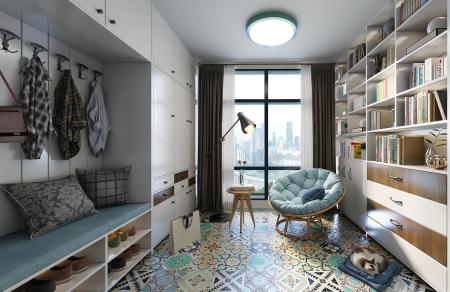 Study room 3ds max vray interior scene model 0003