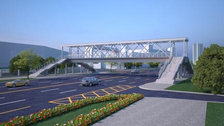 Bridge 3ds max vray exterior scene model 0036
