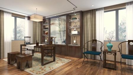 Home office 3ds max vray interior scene model 0008