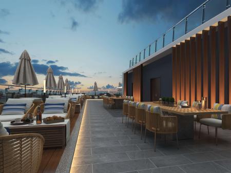 Modern Outdoor Restaurant _ Exterior Terrace 3ds m