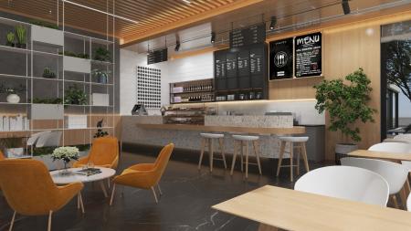 Coffee shop 3ds max vray interior scene model 0058