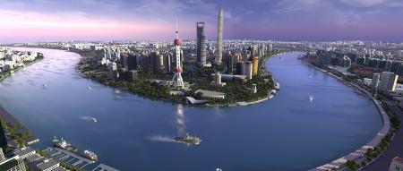 Modern City 3ds max vray exterior scene model 0021