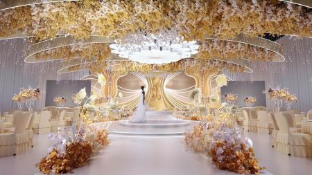 Wedding hall 3ds max vray interior scene model 003