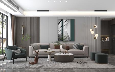 living room 3ds max vray interior scene model 0020