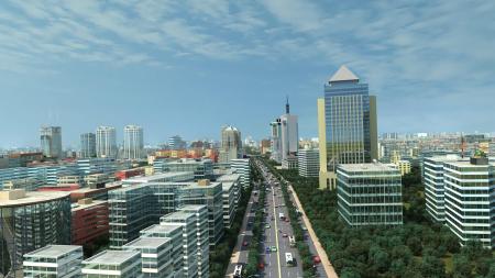 Modern City 3ds max vray exterior scene model 0046