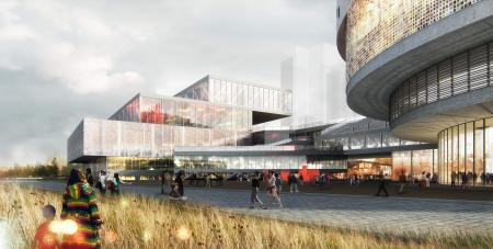Mall building 3ds max vray exterior scene model 00