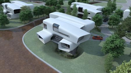 Villa 3ds max vray exterior scene model 0044