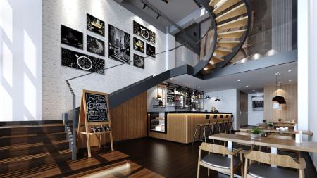 Coffee shop 3ds max vray interior scene model 0041