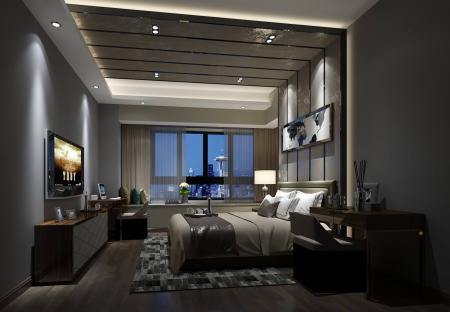 Hotel single room 3ds max vray interior scene mode