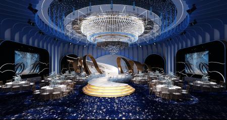Wedding hall 3ds max vray interior scene model 002