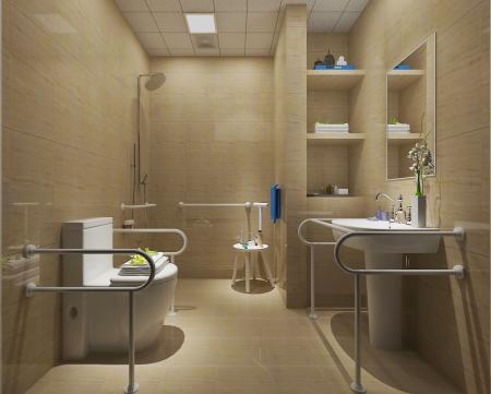 Hospital bathroom 3ds max vray interior scene mode