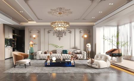 Living room 3ds max vray interior scene model 0139