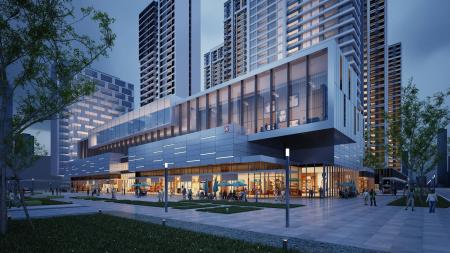 Shopping Street 3ds max vray exterior scene model 