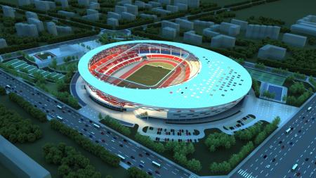 Stadium 3ds max vray exterior scene model 0022