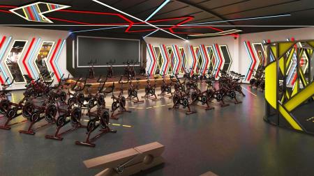 Modern Gym Fitness Area 3ds max vray interior scen