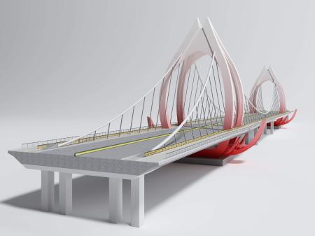 Bridge 3ds max vray exterior scene model 0025