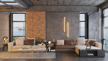 living room 3ds max vray interior scene model 0067