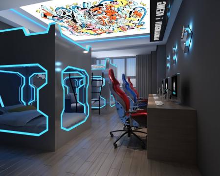 Gaming room 3ds max vray interior scene model 0033