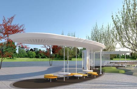 Modern Gallery frames 3ds max vray exterior scene 