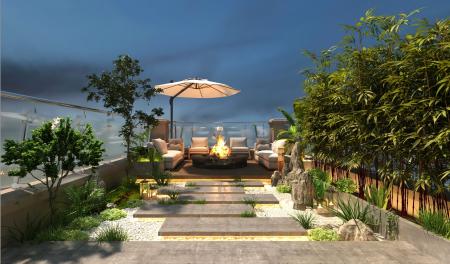 Courtyard 3ds max vray exterior scene model 0018