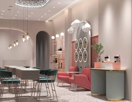 Nail salon 3ds max vray, interior scene, model 002
