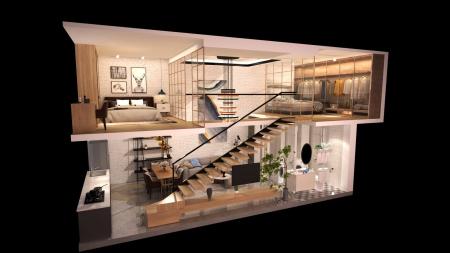 Modern Apartment 3ds max vray interior scene model