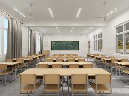 Classroom 3ds max vray interior scene model 0036