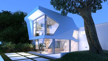 Villa 3ds max vray exterior scene model 0004