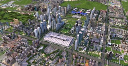 Modern City 3ds max vray exterior scene model 0047