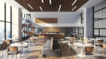 Coffee shop 3ds max vray interior scene model 0052