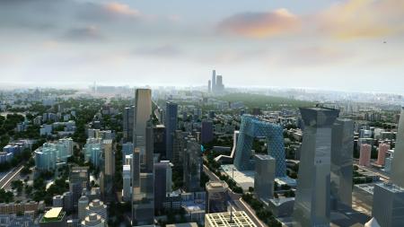 Modern City 3ds max vray exterior scene model 0027